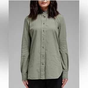 FRAME Denim Le Tunic button up shirt Military Green khaki